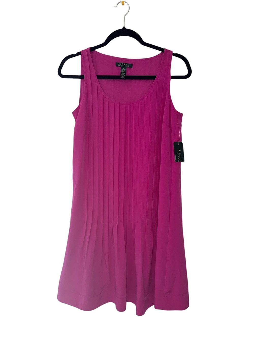 Ralph Lauren Fuchsia Pleated Mini Dress
